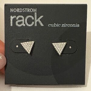 Nordstrom Rack Silver Triangle Earrings